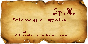 Szlobodnyik Magdolna névjegykártya